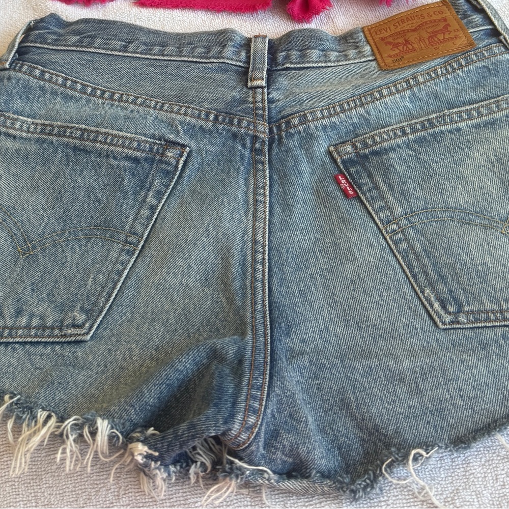 Levi's 501 Wild Dreaming Palm Tree Embroidered Short and one TRUE RELIGION short - Picture 4 of 12